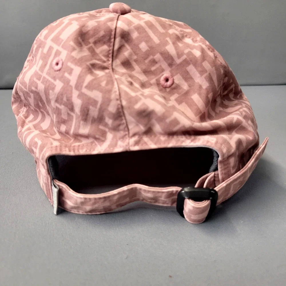 Athleta Hat Cap Strap Back Pink Athletic Logo Graphic Running Lightweight Womens